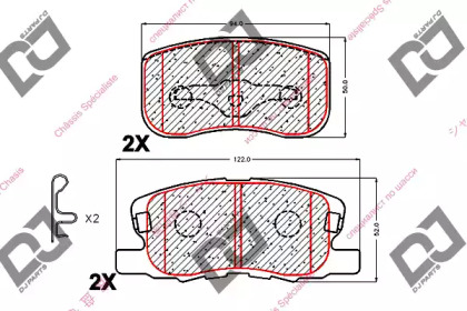 Комплект тормозных колодок DJ PARTS BP1811